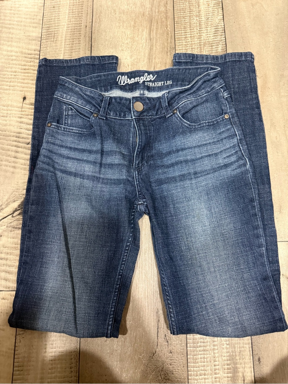 Wrangler Women's Straight Leg Jeans - Dark Blue Wash